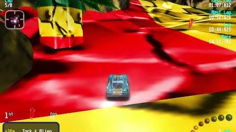 Re-Volt Custom Track Canyon by Gilou68, 12 Cars 8 Laps & Pickups!