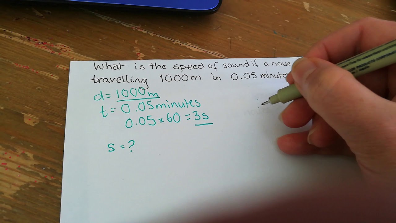 problem solving on speed of sound