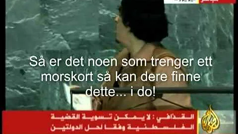 Muammar Gaddafi Snakker Til Folket. Koz & Klemz