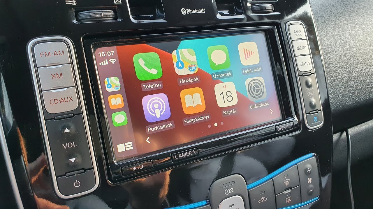 30kw Nissan Leaf carplay & androidauto install via SD card www.viso.hu