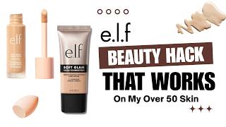 Elf Halo Glow And Elf Soft Glam Foundation Combo On My Over 50 Skin screenshot 2