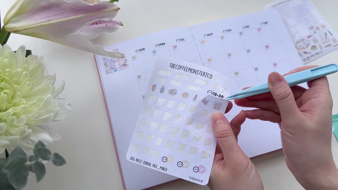 ASMR March 2026 Monthly Calendar Setup