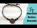 Quick Leather Mandala Button Bracelet | Make this in under 10 minutes!