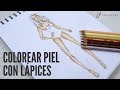 Cómo colorear piel en figurines de moda con lápices de color