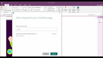 OneNote to Sway