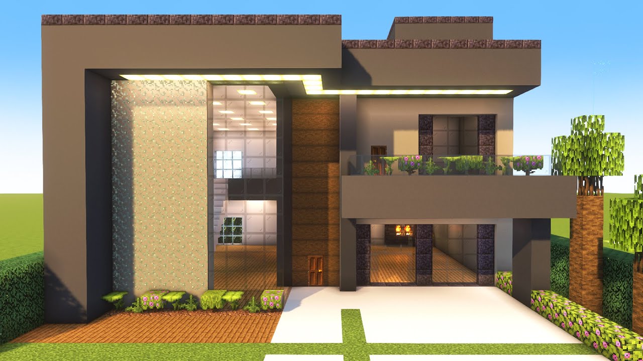 Minecraft Tutorial - Como fazer uma Casa Moderna Manyacraft