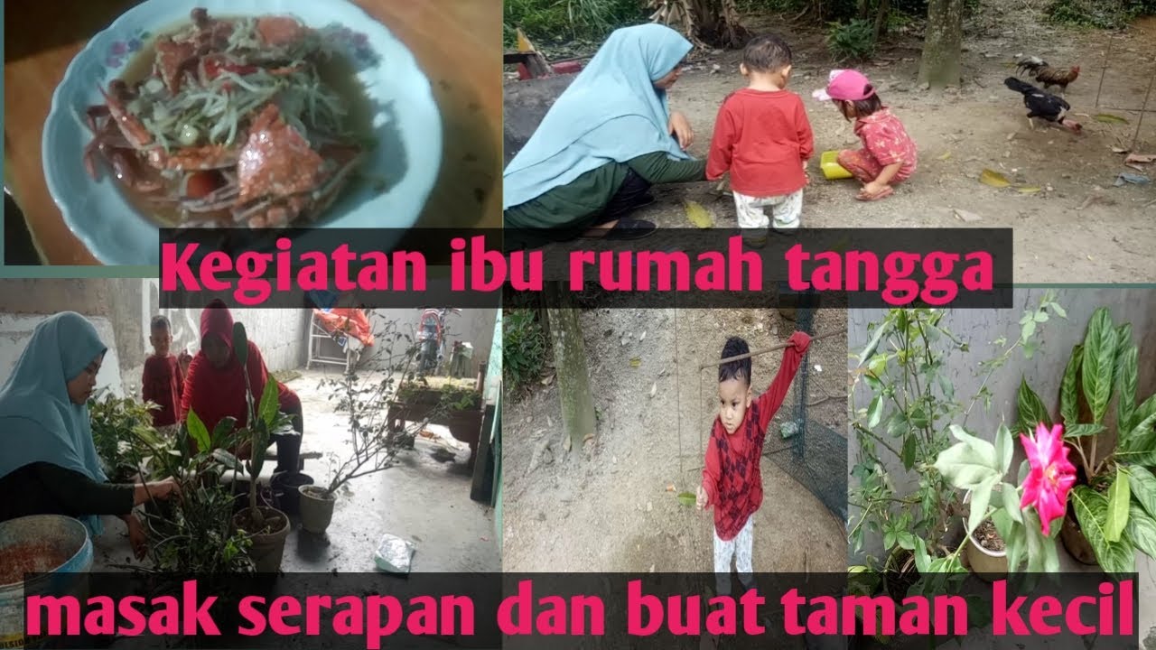 Kegiatan ibu rumah tangga masak serapan pagi dan buat 