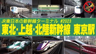 4K | GWの東京駅 | 2023年ゴールデンウィークのJR東日本 東京駅の新幹線発着