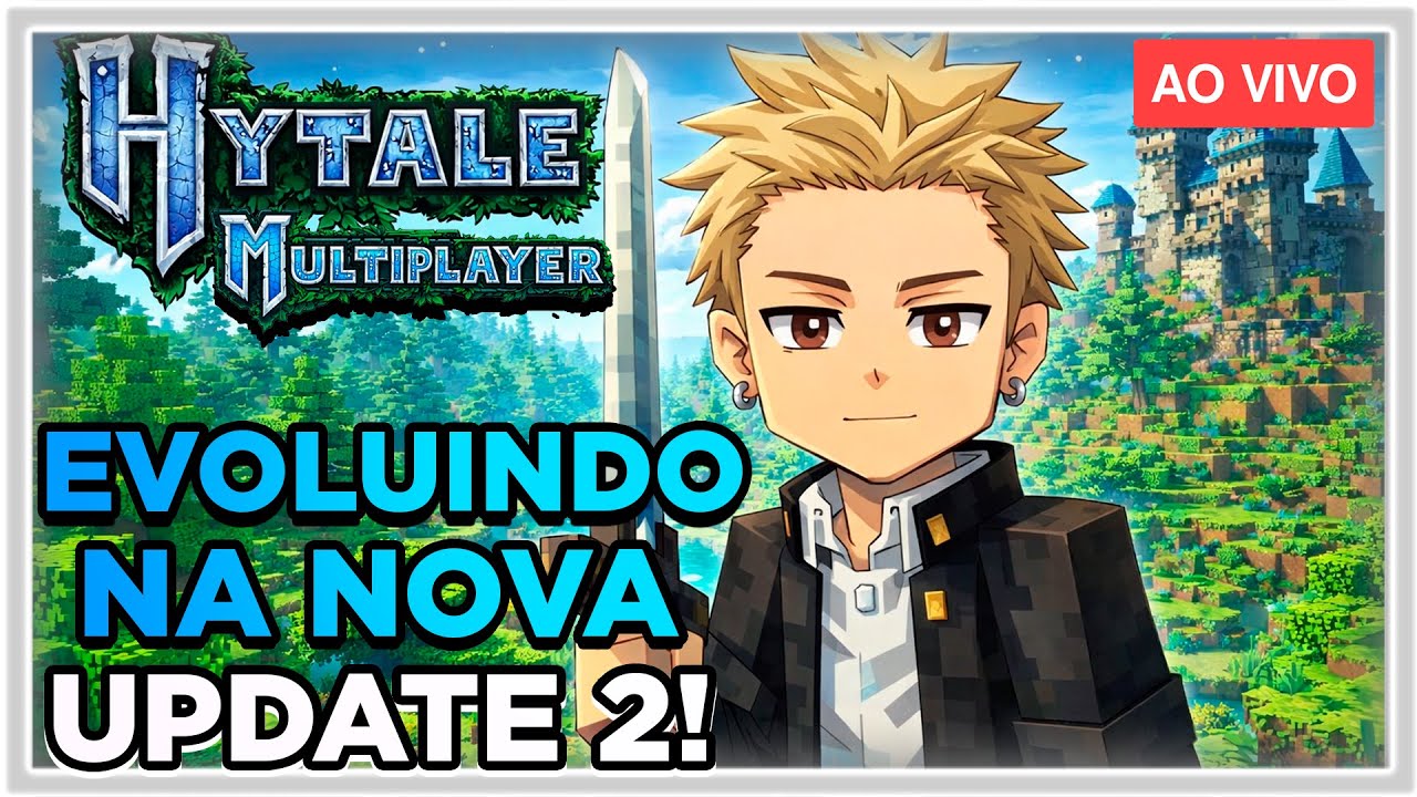 🔴BORA JOGAR NA NOVA UPDATE 2 DO HYTALE AO VIVO - INICIANDO UM MUNDO E EVOLUINDO AOS POUCOS