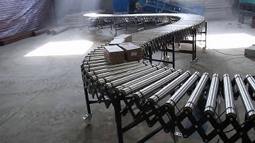 flexible gravity portable expandable roller conveyor for container loading unloading