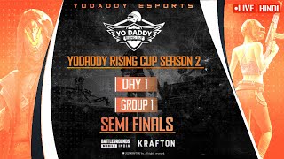 YoDaddy Rising Cup Season 2 Semi-Finals Day 1 | Battlegrounds mobile india #BGMI #YDRCS2