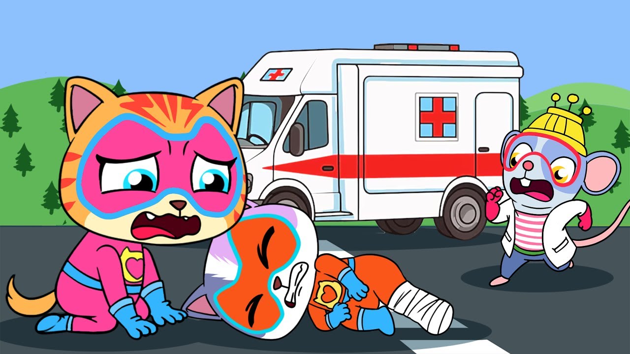 Oh No...!! Buddy Suffered a Brocken Leg !? | SuperKitties Funny Animation