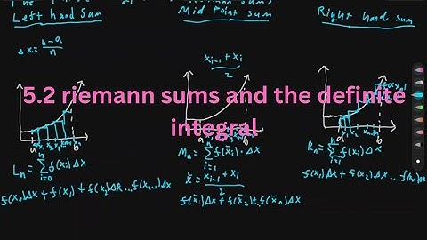 Calculus unit 5.2 The definite Integral and riemann sums