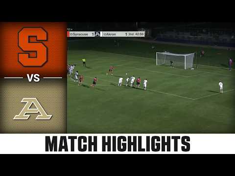 Syracuse vs. Akron Match Highlights | 2026 ACC Men's Soccer