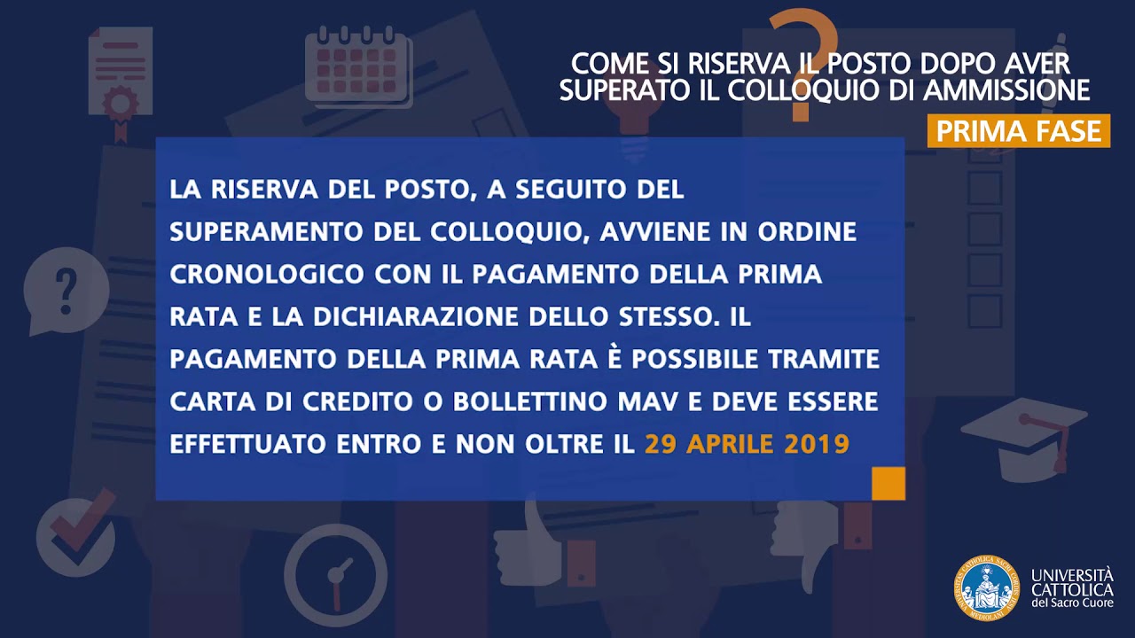 SCARICARE BOLLETTINO MAV CATTOLICA MILANO