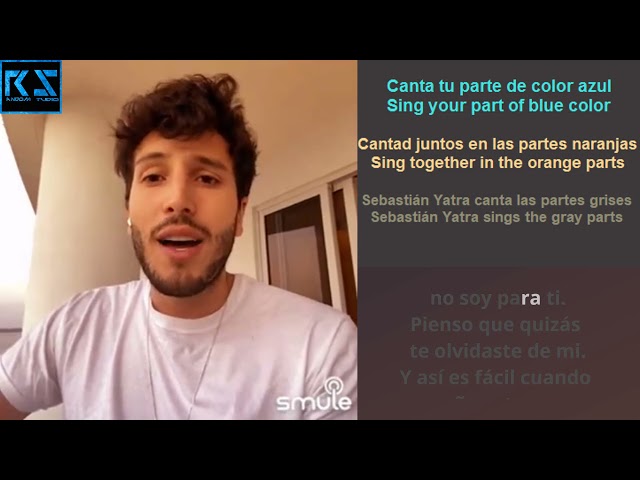 Sebastián Yatra - Adiós | Sing by smule | Canta con el artista karaoke con letra class=