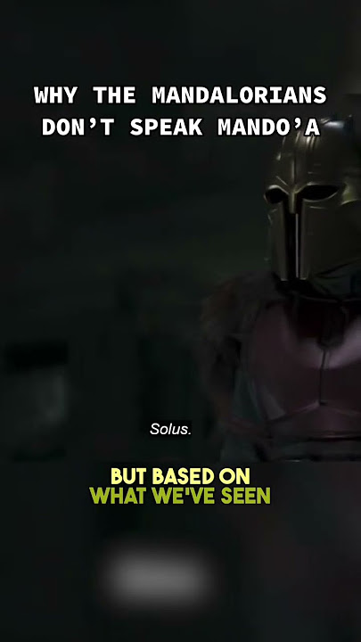 Why The Mandalorians Don’t Speak Mando’a