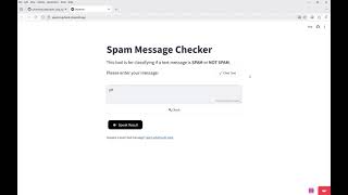 Accessible Spam Message Classifier