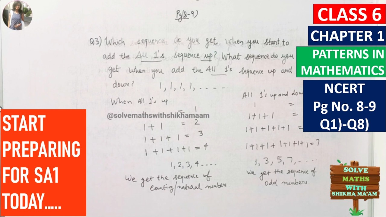 Figure it out | Pg No. 8 & 9 | Q1 - Q8 | NCERT | Chapter 1 | Patterns ...