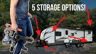 How To Store A Weight Distribution Hitch On Your RV  DIY HITCH STORAGE!