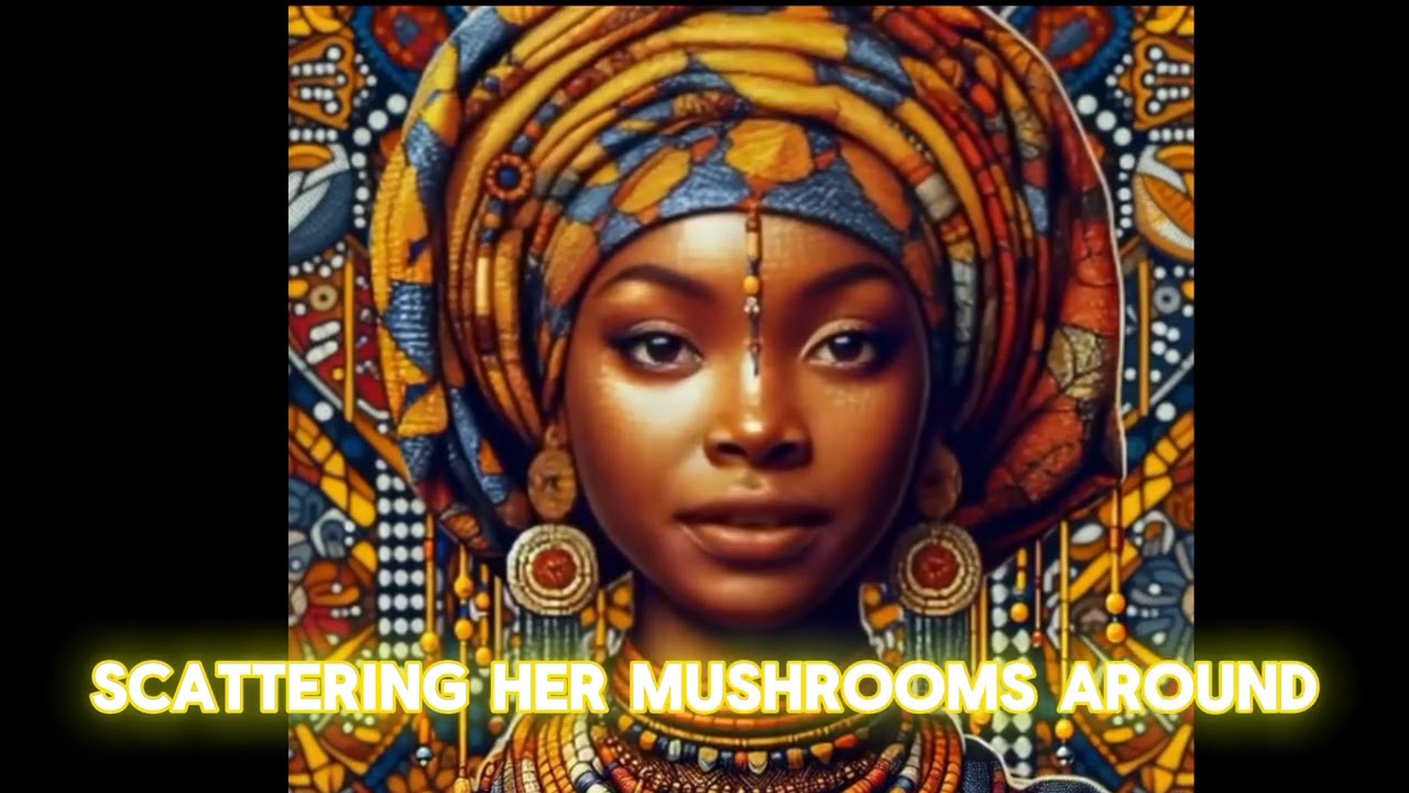 The little girl and the mushroom @Ekeigwe Folasade