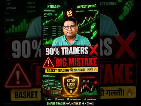 90% Traders | MISTAKE ❌ | Basket Trading की सबसे बड़ी गलती! 🔥#stockmarket #intraday#intradaytrading