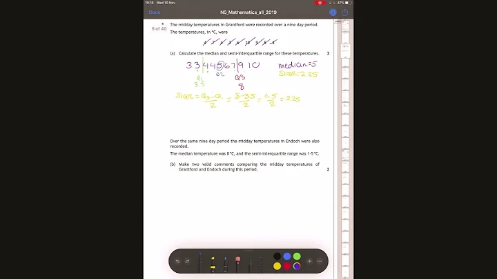 N5 Maths 2019 P.P-  P1 Q5