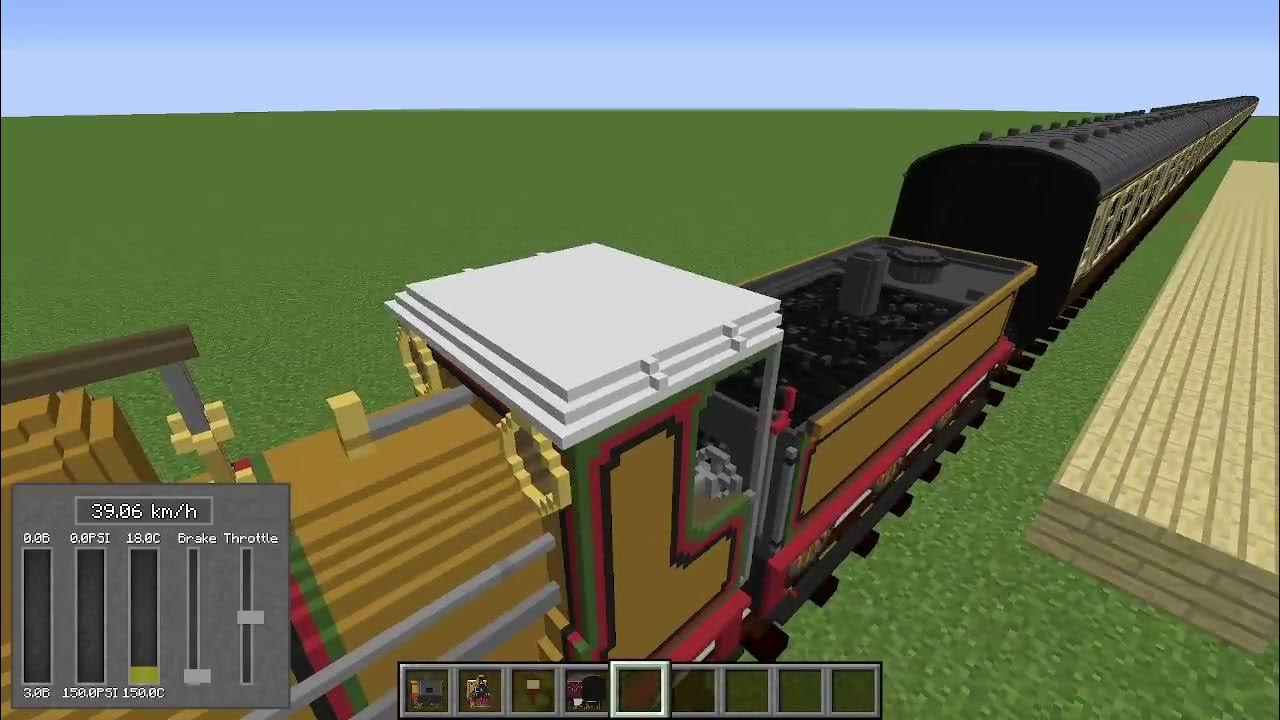 i made a railroad in minecraft with the mod immersive railroading YouTube