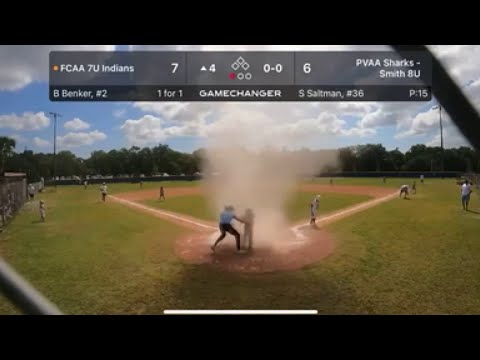 ‘I was scared’: Video shows ‘dust devil’ engulfing batter at Jacksonville youth baseball game