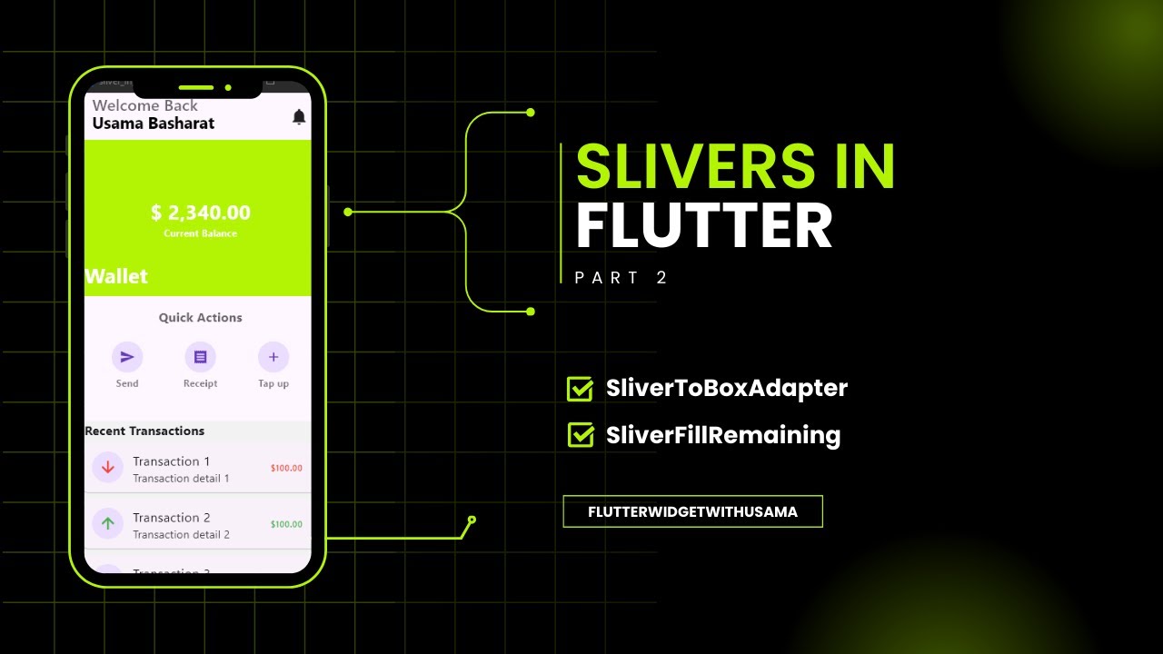 Flutter SliverToBoxAdapter & SliverFillRemaining Tutorial |  Flutter Slivers Series 2026 in urdu