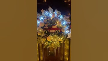 How to put lights on Christmas wreath