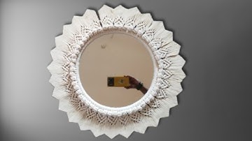 DIY macrame mirror wall hanging step by step| Macrame Mirror| Macrame|@DivyavanisCookingnCrafts