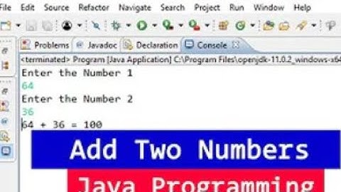 Java Example Program to Add Two Numbers  User Input