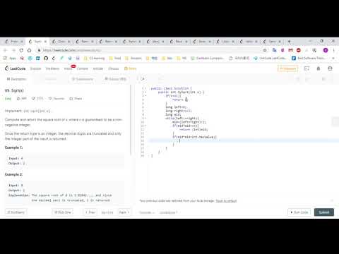 (C#)LeetCode 69  Sqrtx