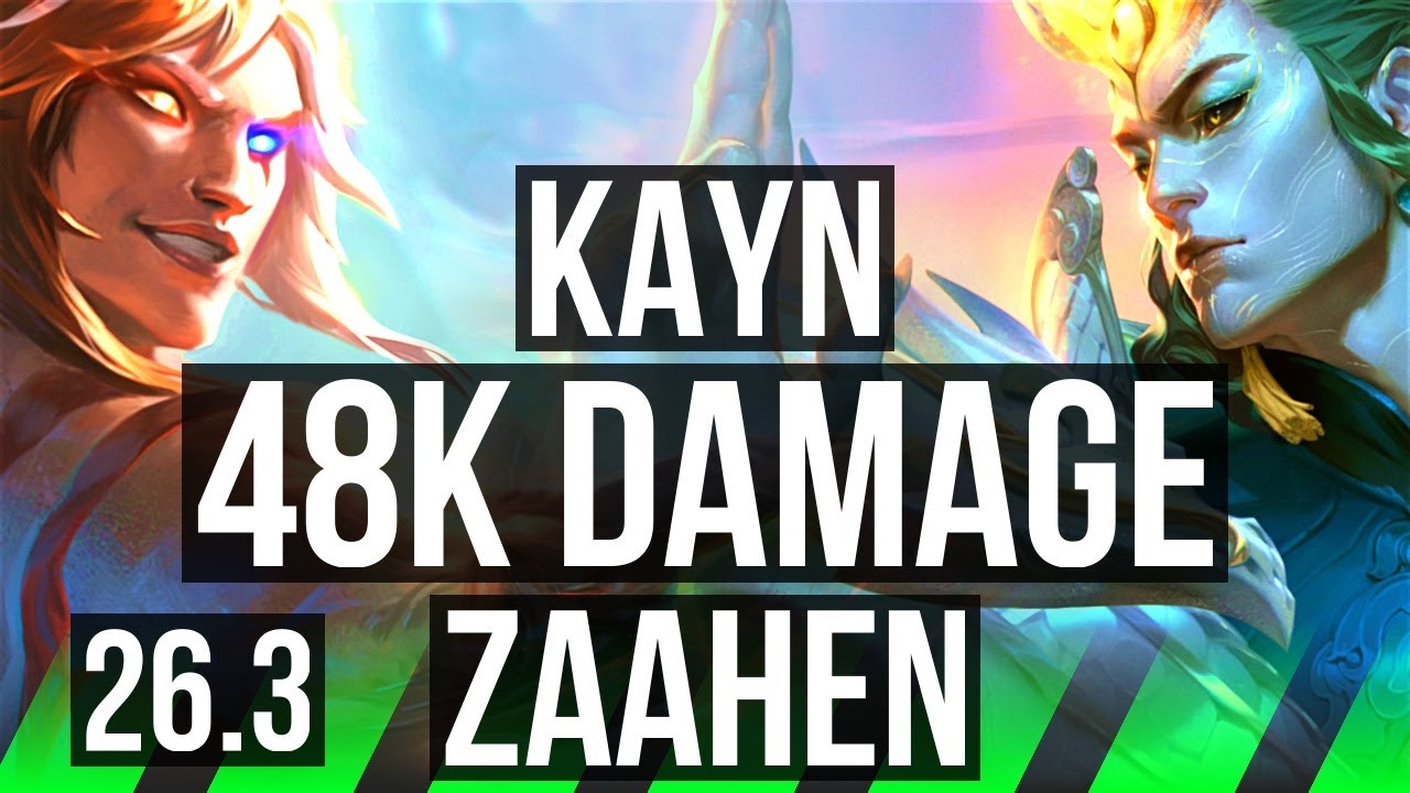 KAYN vs ZAAHEN (JGL) | 48K damage | EUW Master | 26.3 - YouTube