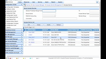 HP IMC UAM Centralized Authentication with Cisco Router