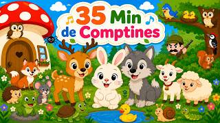 30 Minutes de Comptines🎶🌈 | Chansons Françaises Éducatives avec Paroles | Karaoké Amusant