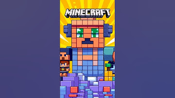 SpongeBob Pixel Art in Minecraft! #shorts #minecraft