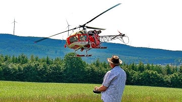 AWESOME FUNSCALE / SHOW FLIGHT AND PERFECT AUTOROTATION WITH LAMA-SA315B BY BERND PÖTING !!!