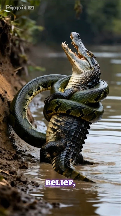Duel maut buaya dan anaconda #buaya #ular #anaconda