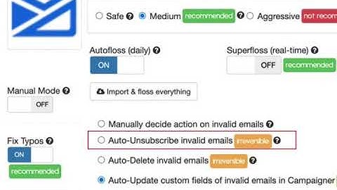 Campaigner email verification options