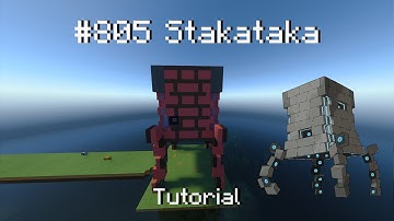 How to build a pokemon stakataka statue in minecraft (Tutorial)