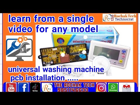 washing machine pcb repair / universal  pcb installation unseen solved #therochaktech #trending #DIY