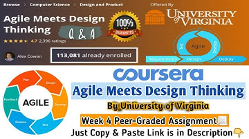Agile Meets Design Thinking | Coursera | Week 4 Peer-Graded Assignment Answers | 100% Marks