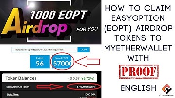 How to claim EasyOption (EOPT) airdrop tokens to myetherwallet with Proof - English