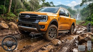 🚙 Ford Ranger Wildtrak Takes on the CRAZIEST Mud Road! 😱 | 4x4 Off-Road | BUSSID screenshot 2