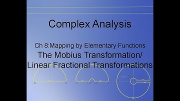 Complex Analysis, Chapter 8.93: Linear Fractional Transformations/ Mobius Transforms