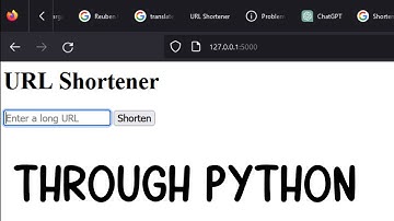 A Basic URL shortener in Python