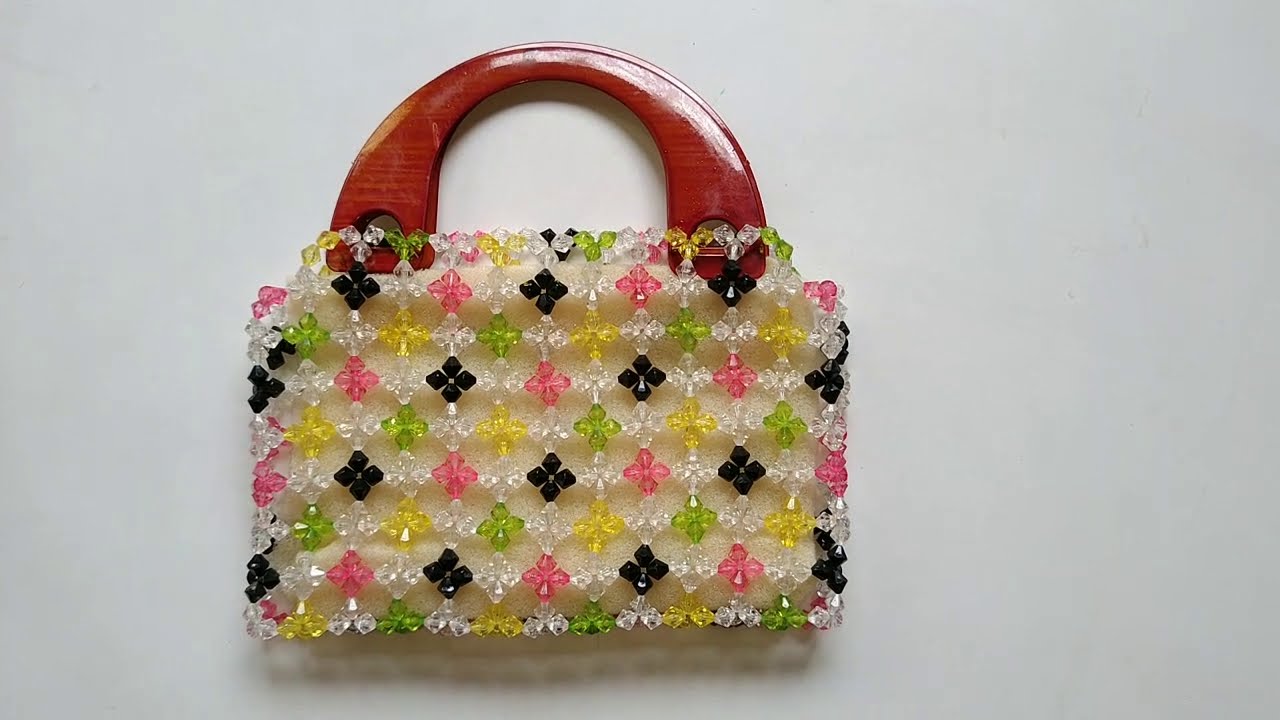 How to Make Multicolour Beaded HandBag /Putir Bag. New Design |Nomi ...