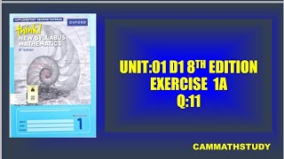 UNIT:01 D1 8TH EDITION EXERCISE 1A  QUESTION:11